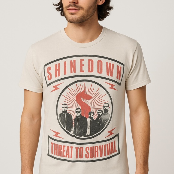 Shinedown Threat to Survival World Tour T-Shirt Men’s Medium Rock Band Tee - Picture 1 of 9